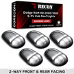 Dodge 03-18 RAM Heavy-Duty 2500 & 3500 (5-Piece Set) Smoked Cab Roof Light Lens with 2-Way Forward & Rear Facing White ULTRA High-Power LEDs - (Complete Wiring Kit Sold Separately) - Image 4