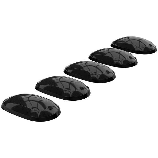 Dodge 03-18 RAM Heavy-Duty 2500 & 3500 (5-Piece Set) Smoked Cab Roof Light Kit with White & Amber Strobe LED's & White or Amber Running Light LED's - Includes Complete Kit With Wiring & Hardware - Image 2