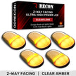 Dodge 03-18 RAM Heavy-Duty 2500 & 3500 (5-Piece Set) Clear Cab Roof Light Lens with 2-Way Forward & Rear Facing Amber ULTRA High-Power LEDs - (Complete Wiring Kit Sold Separately) - Image 3