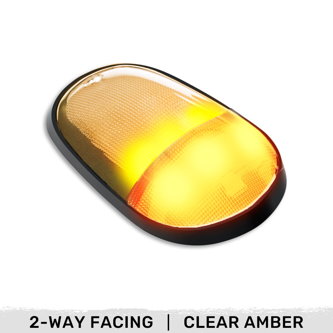 Dodge 03-18 RAM Heavy-Duty 2500 & 3500 (1-Piece Single Cab Light) Clear Cab Roof Light Lens with 2-Way Forward & Rear Facing Amber ULTRA High-Power LEDs - 1-Piece Single Cab Light ONLY