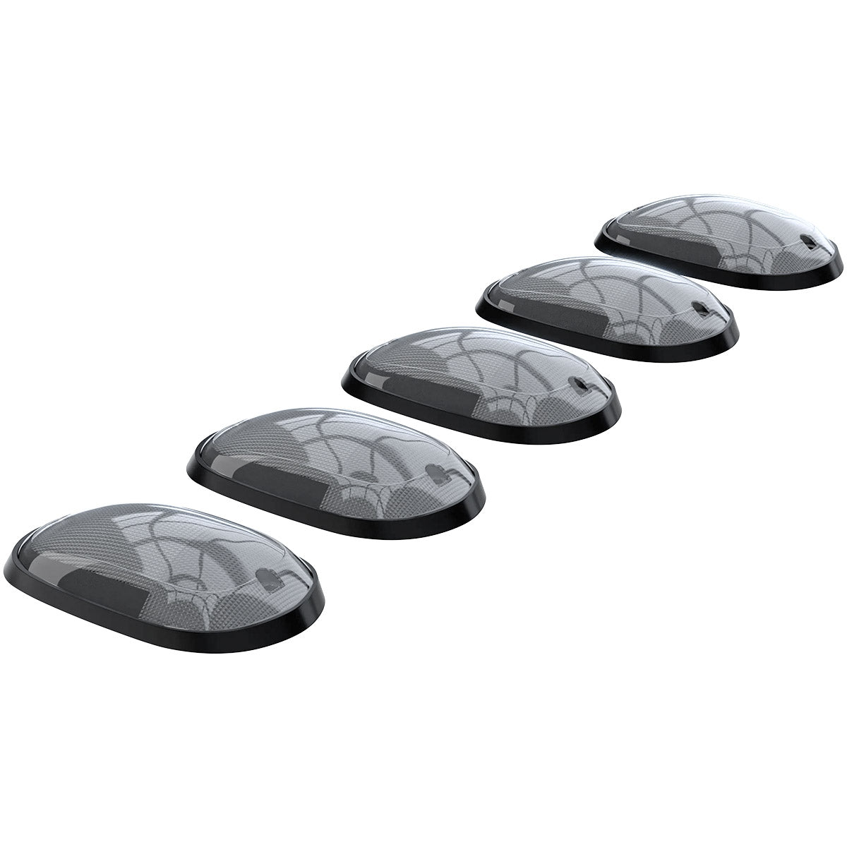 Dodge 03-18 RAM Heavy-Duty 2500 & 3500 (5-Piece Set) Clear Cab Roof Light Lens with RGB (Multi-Colored) High-Power LED's - Complete Kit With Wiring & Hardware - ATTN: Cab Lights are User Controlled by Bluetooth Using App Thru Mobile Phone / Tablet - MULTI-COLORED - Image 4