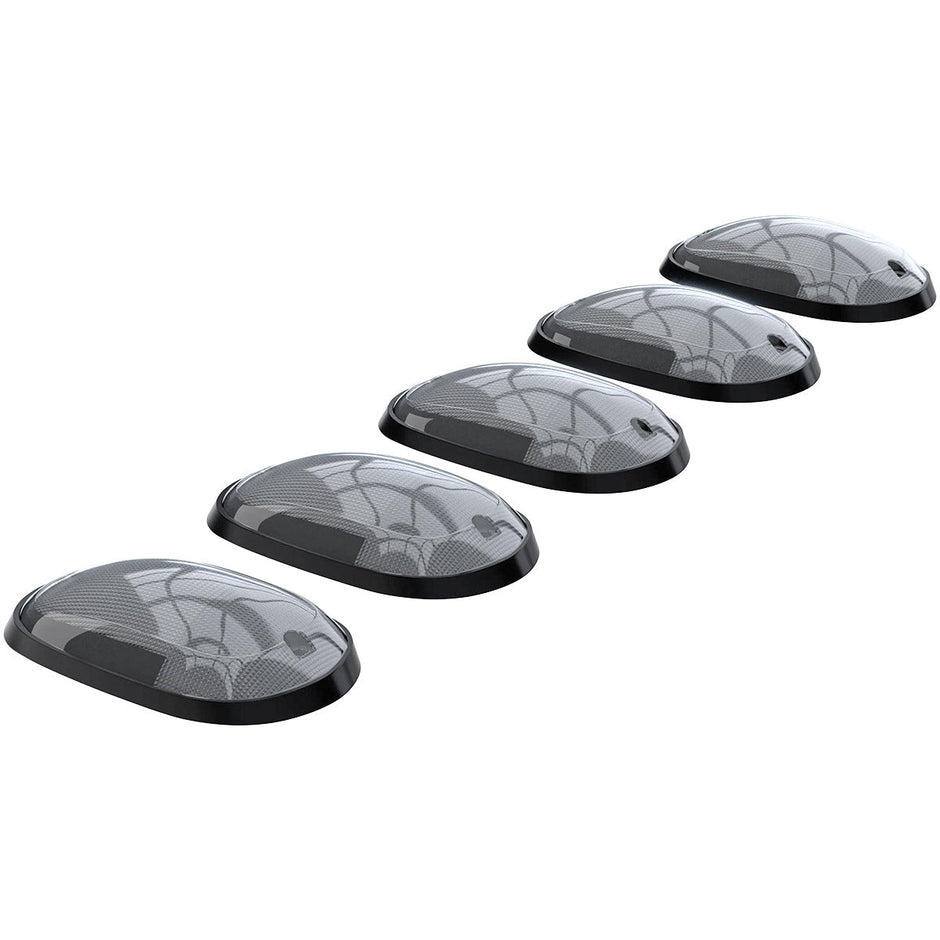 Dodge 03-18 RAM Heavy-Duty 2500 & 3500 (5-Piece Set) Clear Cab Roof Light Lens with RGB (Multi-Colored) High-Power LED's - Complete Kit With Wiring & Hardware - ATTN: Cab Lights are User Controlled by Bluetooth Using App Thru Mobile Phone / Tablet - MULTI-COLORED - Image 4