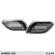 Jeep 18-23 JL Wrangler Front Fender Side Marker Lenses with High Power Amber LED's 2-Piece Set (Replaces OEM Amber Colored Lens) - Clear Lens - Image 2