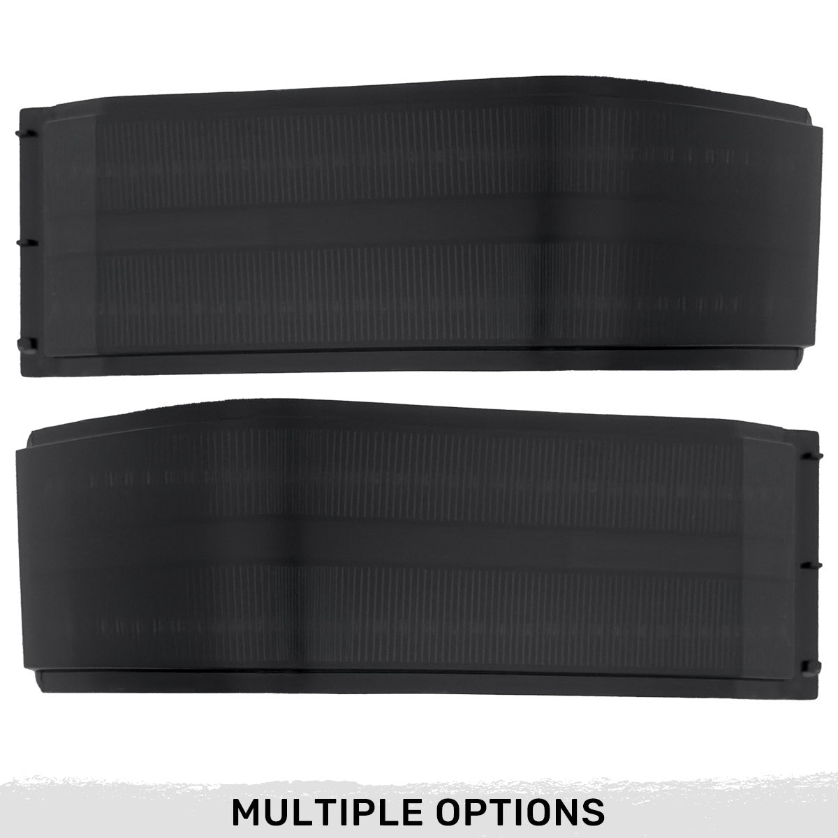 Chevy/GMC 14-19 Silverado & Sierra Side Mirror Lenses w Scanning AMBER turn signals - Only Fits OEM Tow Mirrors - Smoked Lens