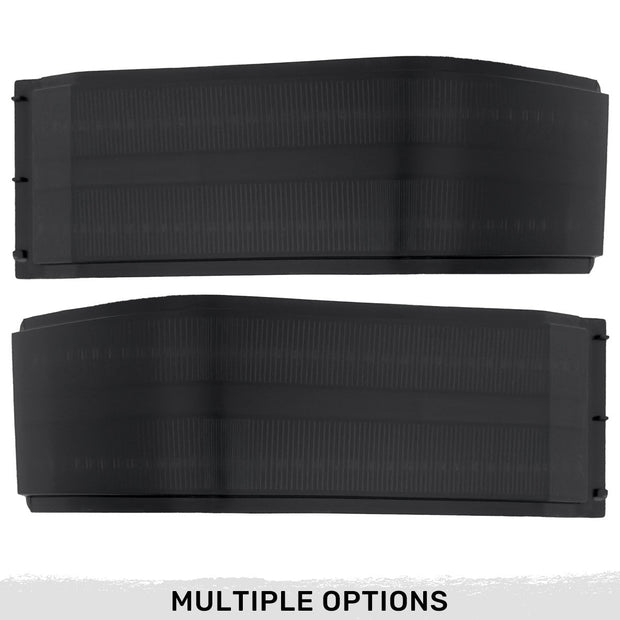 Chevy/GMC 14-19 Silverado & Sierra Side Mirror Lenses w Scanning AMBER turn signals - Only Fits OEM Tow Mirrors - Smoked Lens