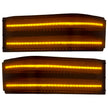 Chevy/GMC 14-19 Silverado & Sierra Side Mirror Lenses w Scanning AMBER turn signals - Only Fits OEM Tow Mirrors - Smoked Lens - Image 2