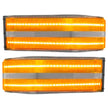 Chevy/GMC 14-19 Silverado & Sierra Side Mirror Lenses w Scanning AMBER turn signals - Only Fits OEM Tow Mirrors - Clear Lens - Image 2