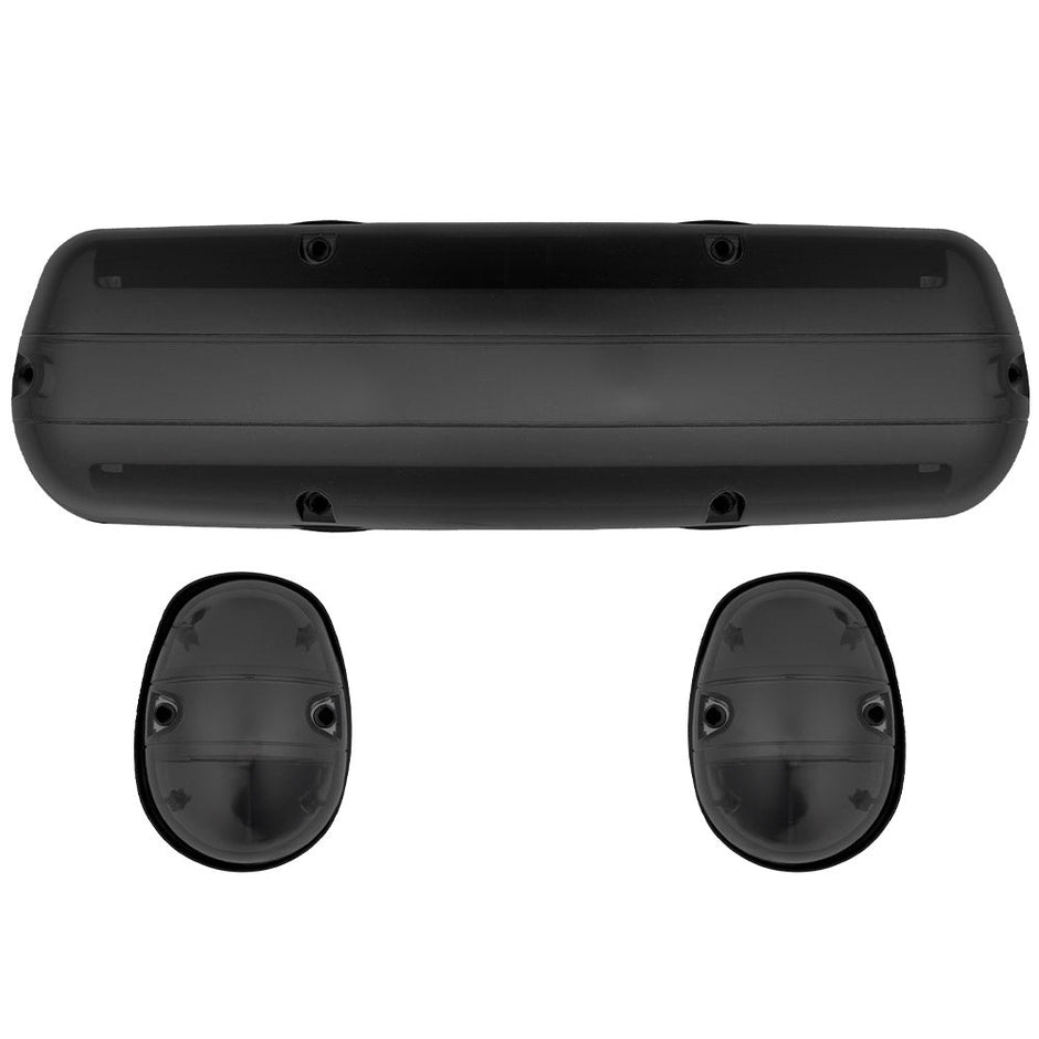 GMC & Chevy 02-07 (1st GEN Classic Body Style) Heavy-Duty (3-Piece Set) Smoked Cab Roof Light Lens with 2-Way Forward & Rear Facing Amber ULTRA High-Power LEDs - (Complete Wiring Kit Sold Separately) - Image 3