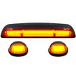 GMC & Chevy 02-07 (1st GEN Classic Body Style) Heavy-Duty (3-Piece Set) Smoked Cab Roof Light Lens with 2-Way Forward & Rear Facing Amber ULTRA High-Power LEDs - (Complete Wiring Kit Sold Separately) - Image 4