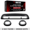 GMC & Chevy 02-07 (1st GEN Classic Body Style) Heavy-Duty (3-Piece Set) Smoked Cab Roof Light Lens with 2-Way Forward & Rear Facing White ULTRA High-Power LEDs - (Complete Wiring Kit Sold Separately) - Image 4