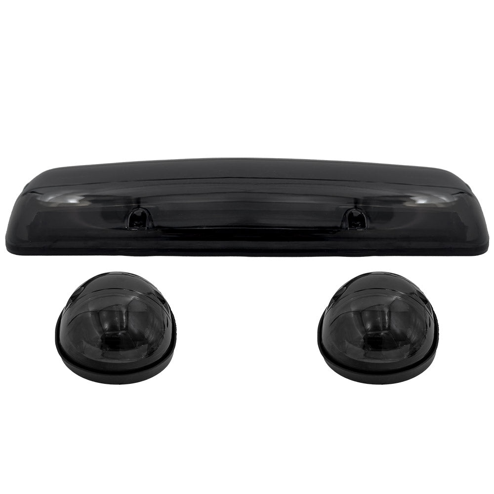 GMC & Chevy 02-07 (1st GEN Classic Body Style) Heavy-Duty (3-Piece Set) Smoked Cab Roof Light Lens with 2-Way Forward & Rear Facing White ULTRA High-Power LEDs - (Complete Wiring Kit Sold Separately) - Image 3