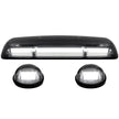 GMC & Chevy 02-07 (1st GEN Classic Body Style) Heavy-Duty (3-Piece Set) Smoked Cab Roof Light Lens with 2-Way Forward & Rear Facing White ULTRA High-Power LEDs - (Complete Wiring Kit Sold Separately) - Image 2