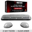 GMC & Chevy 02-07 (1st GEN Classic Body Style) Heavy-Duty (3-Piece Set) Clear Cab Roof Light Lens with 2-Way Forward & Rear Facing Amber ULTRA High-Power LEDs - (Complete Wiring Kit Sold Separately)