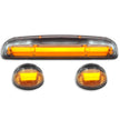 GMC & Chevy 02-07 (1st GEN Classic Body Style) Heavy-Duty (3-Piece Set) Clear Cab Roof Light Lens with 2-Way Forward & Rear Facing Amber ULTRA High-Power LEDs - (Complete Wiring Kit Sold Separately) - Image 4