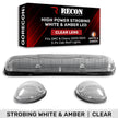 GMC & Chevy 02-07 (1st GEN Classic Body Style) Heavy-Duty (3-Piece Set) Clear Cab Roof Light Kit with White & Amber Strobe LED's & White or Amber Running Light LED's - (Complete Wiring Kit & Hardware Included) - Image 3