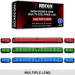 GMC & Chevy 07-14 (2nd GEN Body Style) Heavy-Duty (3-Piece Set) Smoked Cab Roof Light Lens with RGB (Multi-Colored) High-Power LED's - Complete Kit With Wiring & Hardware - ATTN: Cab Lights are User Controlled by Bluetooth Using App Thru Mobile Phone / Tablet - MULTI-COLORED