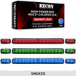 GMC & Chevy 07-14 (2nd GEN Body Style) Heavy-Duty (3-Piece Set) Smoked Cab Roof Light Lens with RGB (Multi-Colored) High-Power LED's - Complete Kit With Wiring & Hardware - ATTN: Cab Lights are User Controlled by Bluetooth Using App Thru Mobile Phone / Tablet - MULTI-COLORED - Image 4