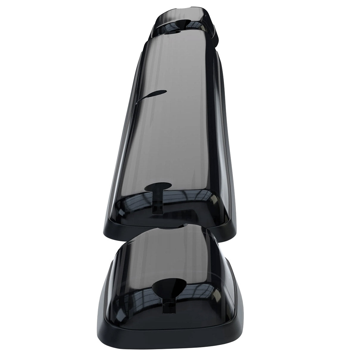 GMC & Chevy 07-14 (2nd GEN Body Style) Heavy-Duty (3-Piece Set) Smoked Cab Roof Light Lens with RGB (Multi-Colored) High-Power LED's - Complete Kit With Wiring & Hardware - ATTN: Cab Lights are User Controlled by Bluetooth Using App Thru Mobile Phone / Tablet - MULTI-COLORED - Image 5