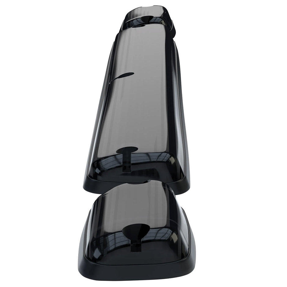 GMC & Chevy 07-14 (2nd GEN Body Style) Heavy-Duty (3-Piece Set) Smoked Cab Roof Light Lens with RGB (Multi-Colored) High-Power LED's - Complete Kit With Wiring & Hardware - ATTN: Cab Lights are User Controlled by Bluetooth Using App Thru Mobile Phone / Tablet - MULTI-COLORED - Image 5