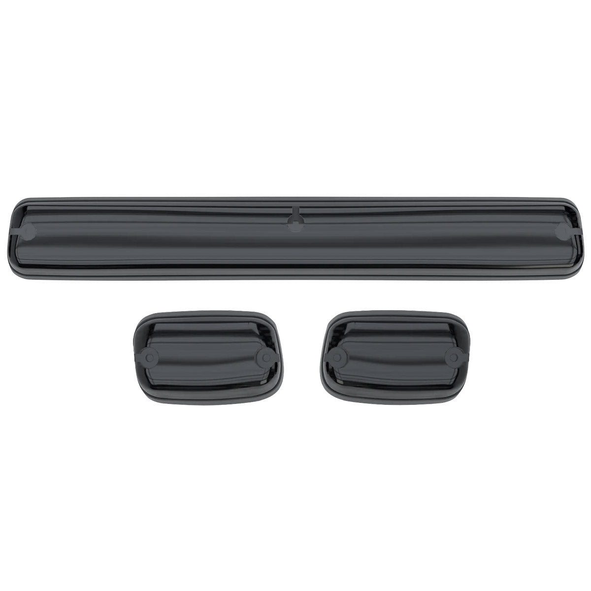 GMC & Chevy 07-14 (2nd GEN Body Style) Heavy-Duty (3-Piece Set) Smoked Cab Roof Light Kit with White & Amber Strobe LED's & White or Amber Running Light LED's - (Complete Wiring Kit & Hardware Included) - Image 6