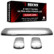GMC & Chevy 15-19 (3rd GEN Body Style) Heavy-Duty (3-Piece Set) Clear Cab Roof Light Lens with 2-Way Forward & Rear Facing White ULTRA High-Power LEDs - (Plug-N-Play Installation Replaces OEM Installed Cab Roof Lights)