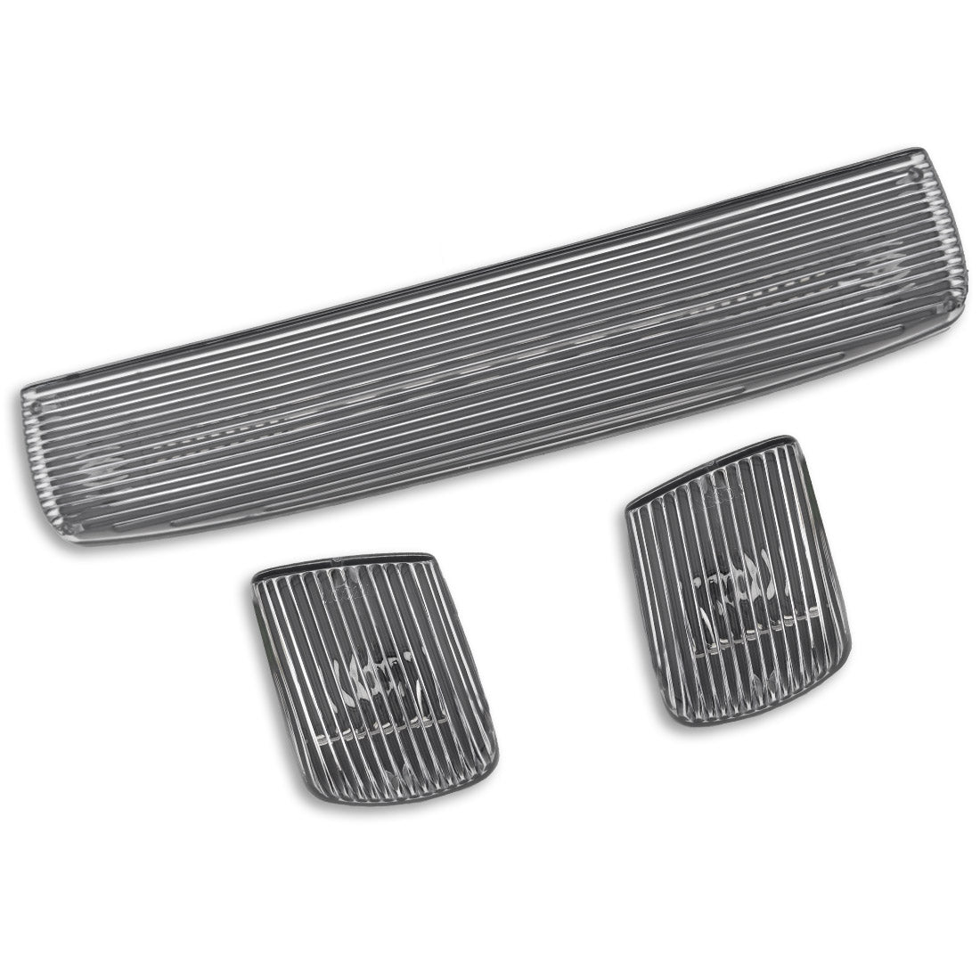 GMC & Chevy 15-19 (3rd GEN Body Style) Heavy-Duty (3-Piece Set) Clear Cab Roof Light Lens with 2-Way Forward & Rear Facing White ULTRA High-Power LEDs - (Plug-N-Play Installation Replaces OEM Installed Cab Roof Lights) - Image 2