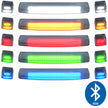 GMC & Chevy 15-19 (3rd GEN Body Style) Heavy-Duty (3-Piece Set) Clear Cab Roof Light Lens with RGB (Multi-Colored) High-Power LED's - Complete Kit With Wiring & Hardware - ATTN: Cab Lights are User Controlled by Bluetooth Using App Thru Mobile Phone / Tablet - MULTI-COLORED - Image 3