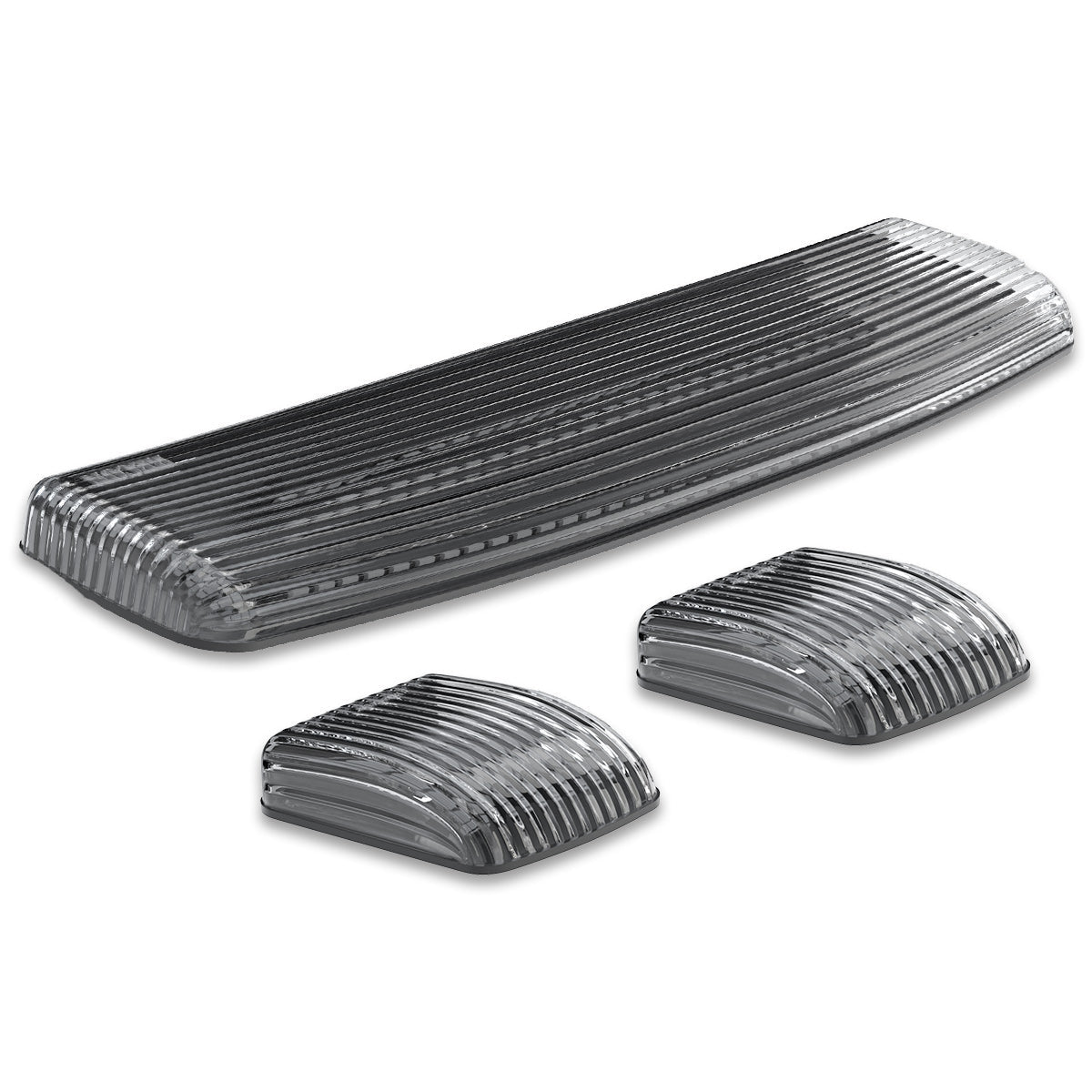 GMC & Chevy 15-19 (3rd GEN Body Style) Heavy-Duty (3-Piece Set) Clear Cab Roof Light Kit with White & Amber Strobe LED's & White or Amber Running Light LED's - (Complete Wiring Kit & Hardware Included) - Image 2