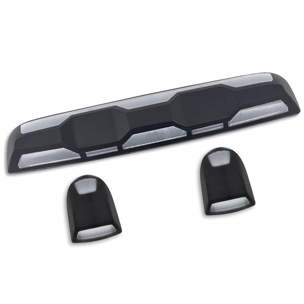 GMC & Chevy 20-23 (4th GEN Body Style) Heavy-Duty (3-Piece Set) Clear Cab Roof Light Lens with 2-Way Forward & Rear Facing White ULTRA High-Power LEDs - (Plug-N-Play Replacement for OEM Factory Installed Cab Roof Lights) - Image 2