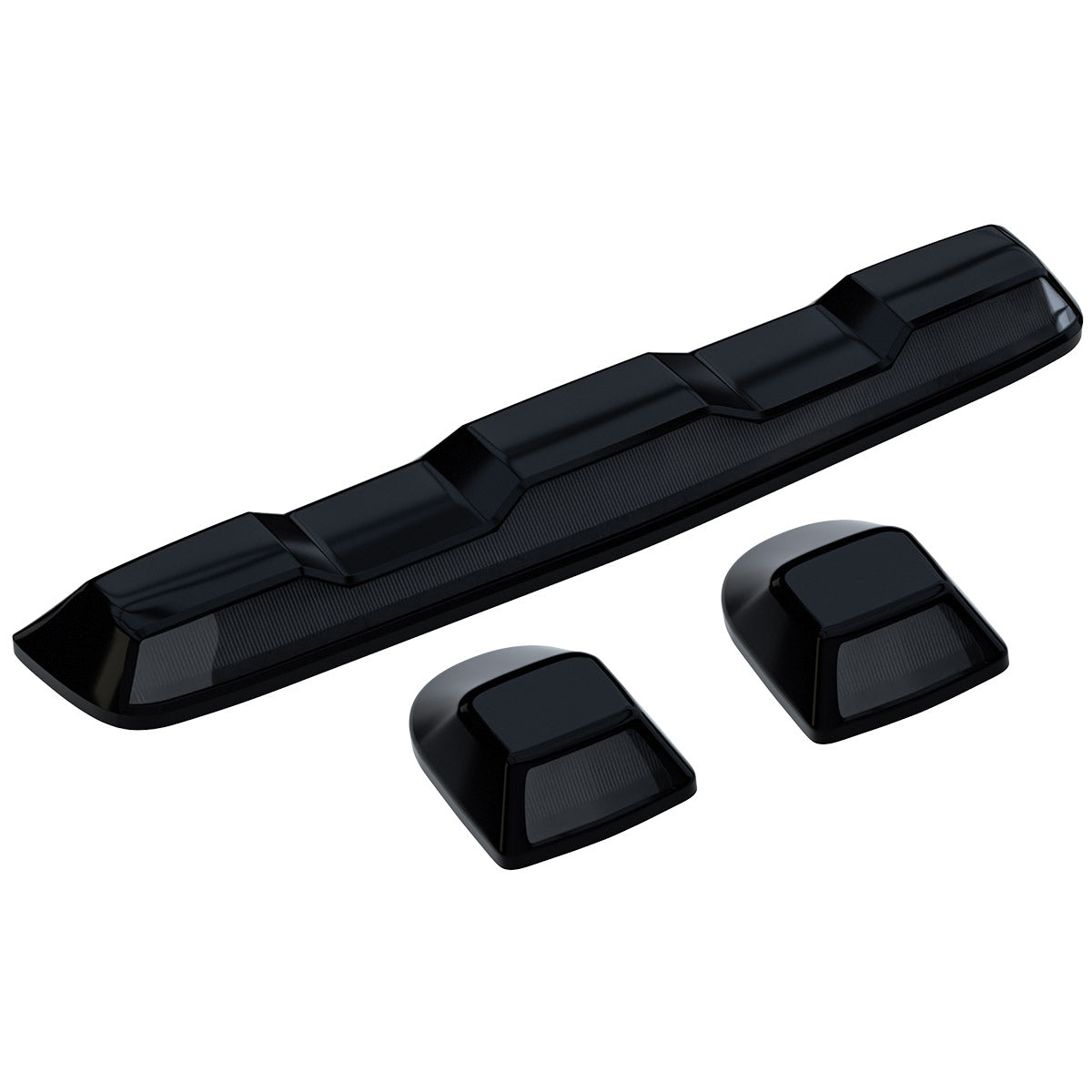 GMC & Chevy 20-23 (4th GEN Body Style) Heavy-Duty (3-Piece Set) Smoked Cab Roof Light Lens with RGB (Multi-Colored) High-Power LED's - Complete Kit With Wiring & Hardware - ATTN: Cab Lights are User Controlled by Bluetooth Using App Thru Mobile Phone / Tablet - MULTI-COLORED - Image 6