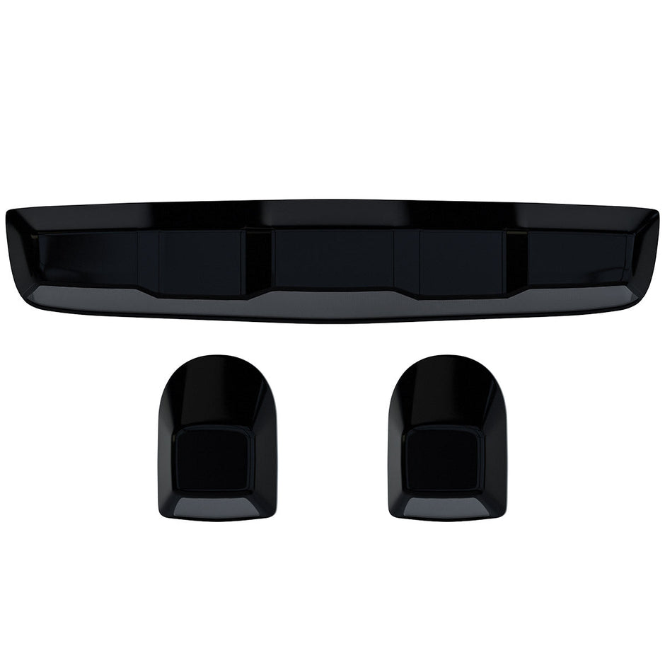 GMC & Chevy 20-23 (4th GEN Body Style) Heavy-Duty (3-Piece Set) Smoked Cab Roof Light Lens with RGB (Multi-Colored) High-Power LED's - Complete Kit With Wiring & Hardware - ATTN: Cab Lights are User Controlled by Bluetooth Using App Thru Mobile Phone / Tablet - MULTI-COLORED - Image 2