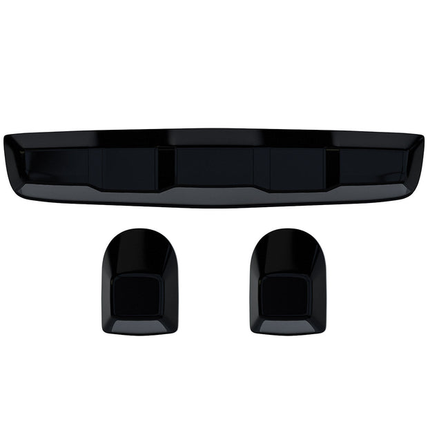 GMC & Chevy 20-23 (4th GEN Body Style) Heavy-Duty (3-Piece Set) Smoked Cab Roof Light Lens with RGB (Multi-Colored) High-Power LED's - Complete Kit With Wiring & Hardware - ATTN: Cab Lights are User Controlled by Bluetooth Using App Thru Mobile Phone / Tablet - MULTI-COLORED - Image 2