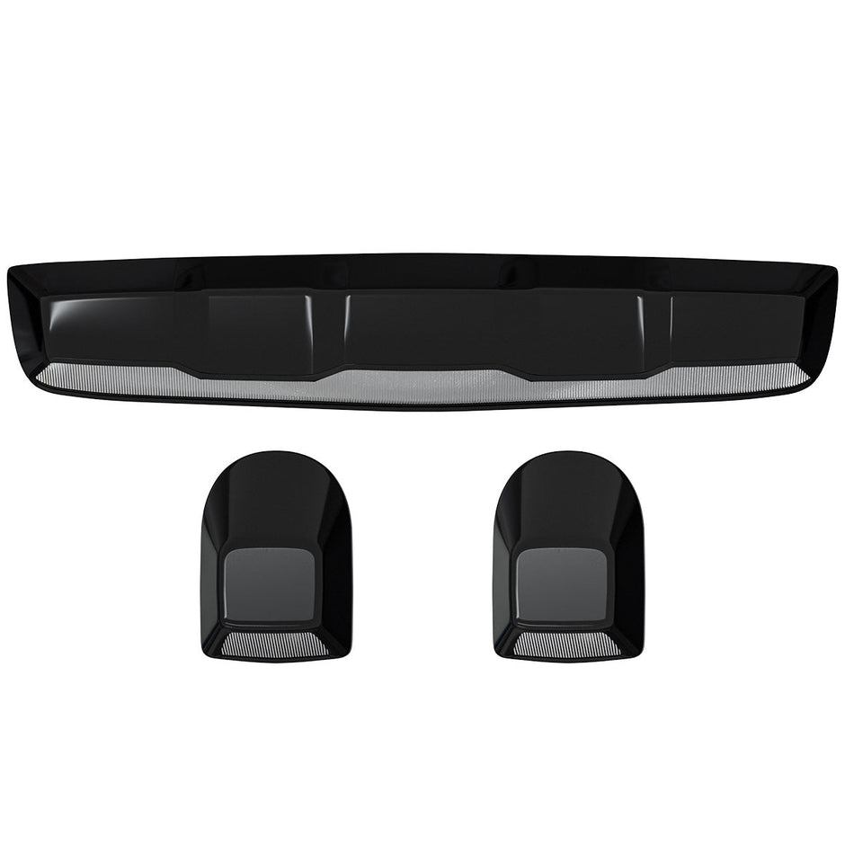 GMC & Chevy 20-23 (4th GEN Body Style) Heavy-Duty (3-Piece Set) Clear Cab Roof Light Lens with RGB (Multi-Colored) High-Power LED's - Complete Kit With Wiring & Hardware - ATTN: Cab Lights are User Controlled by Bluetooth Using App Thru Mobile Phone / Tablet - MULTI-COLORED - Image 4