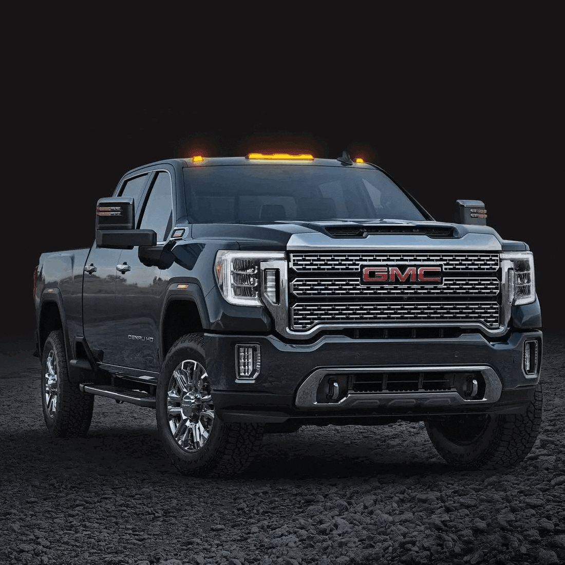 GMC & Chevy 20-23 (4th GEN Body Style) Heavy-Duty (3-Piece Set) Clear Cab Roof Light Lens with RGB (Multi-Colored) High-Power LED's - Complete Kit With Wiring & Hardware - ATTN: Cab Lights are User Controlled by Bluetooth Using App Thru Mobile Phone / Tablet - MULTI-COLORED
