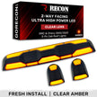 GMC & Chevy 20-23 (4th GEN Body Style) Heavy-Duty (3-Piece Set) Clear Cab Roof Light Lens with 2-Way Forward & Rear Facing Amber ULTRA High-Power LEDs - (Includes Complete Wiring Kit For Installation On Truck That DID NOT Come With OEM Installed Cab Roof Lights) - Image 2
