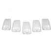 GMC & Chevy 88-02 CK Heavy-Duty (5-Piece Set) Clear Cab Roof Light Lenses Only & Amber 194 LED Bulbs
