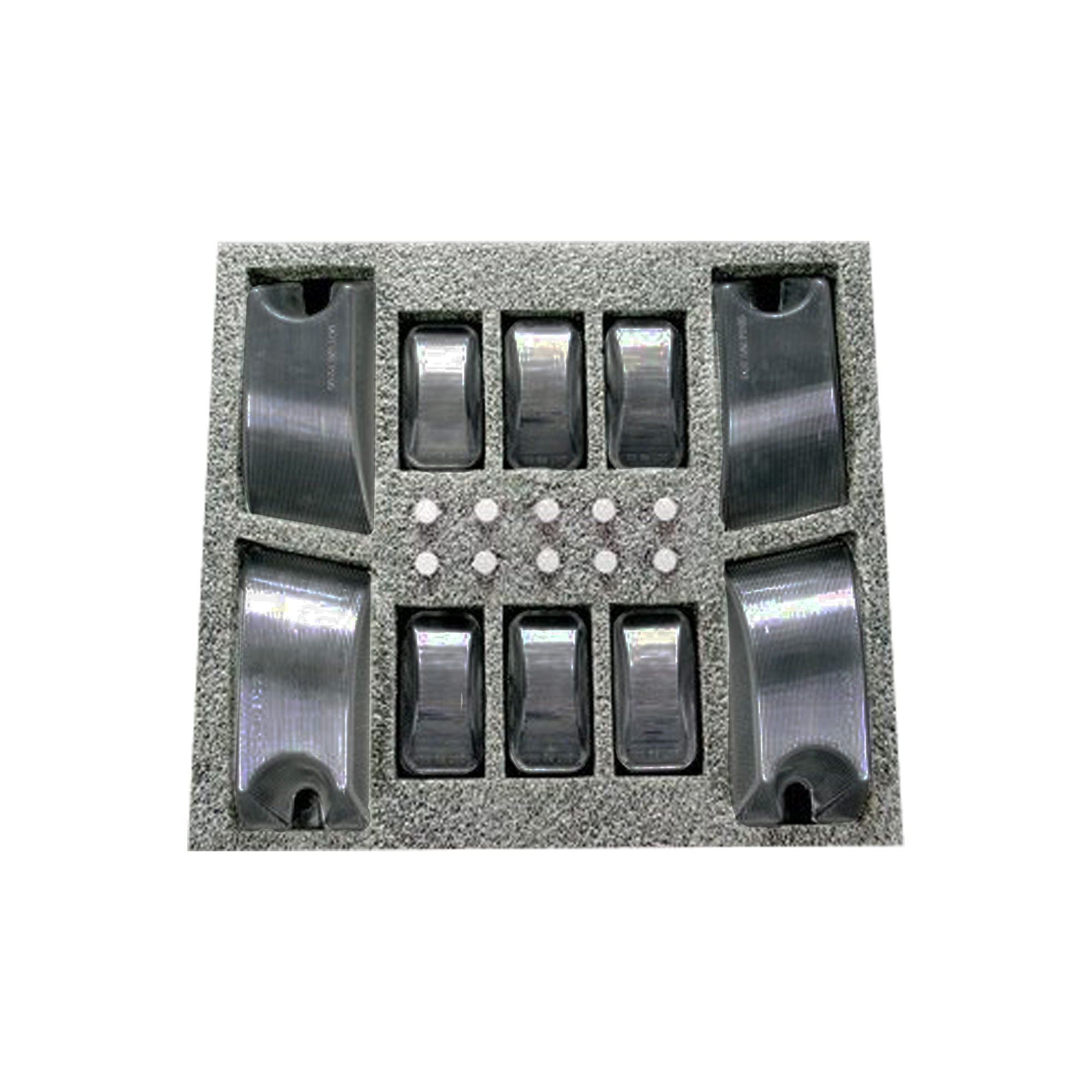 Hummer H2 02-10 (10-Piece Set) Smoked Cab Roof Light Lenses w/ Five Amber (Forward Facing) & Five Red (Rear Facing) 194 Xenon Bulbs