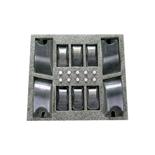 Hummer H2 02-10 (10-Piece Set) Smoked Cab Roof Light Lenses w/ Five Amber (Forward Facing) & Five Red (Rear Facing) 194 Xenon Bulbs