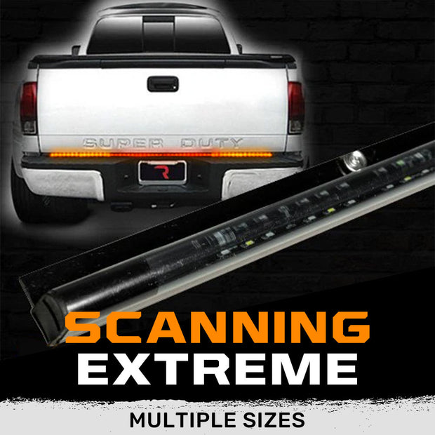 60" Tailgate Bar w/ Amber "Scanning" LED Turn Signals & Red LED Brake/Running Lights & White LED Reverse Lights (60" bar fits most full-sized trucks and SUV's)