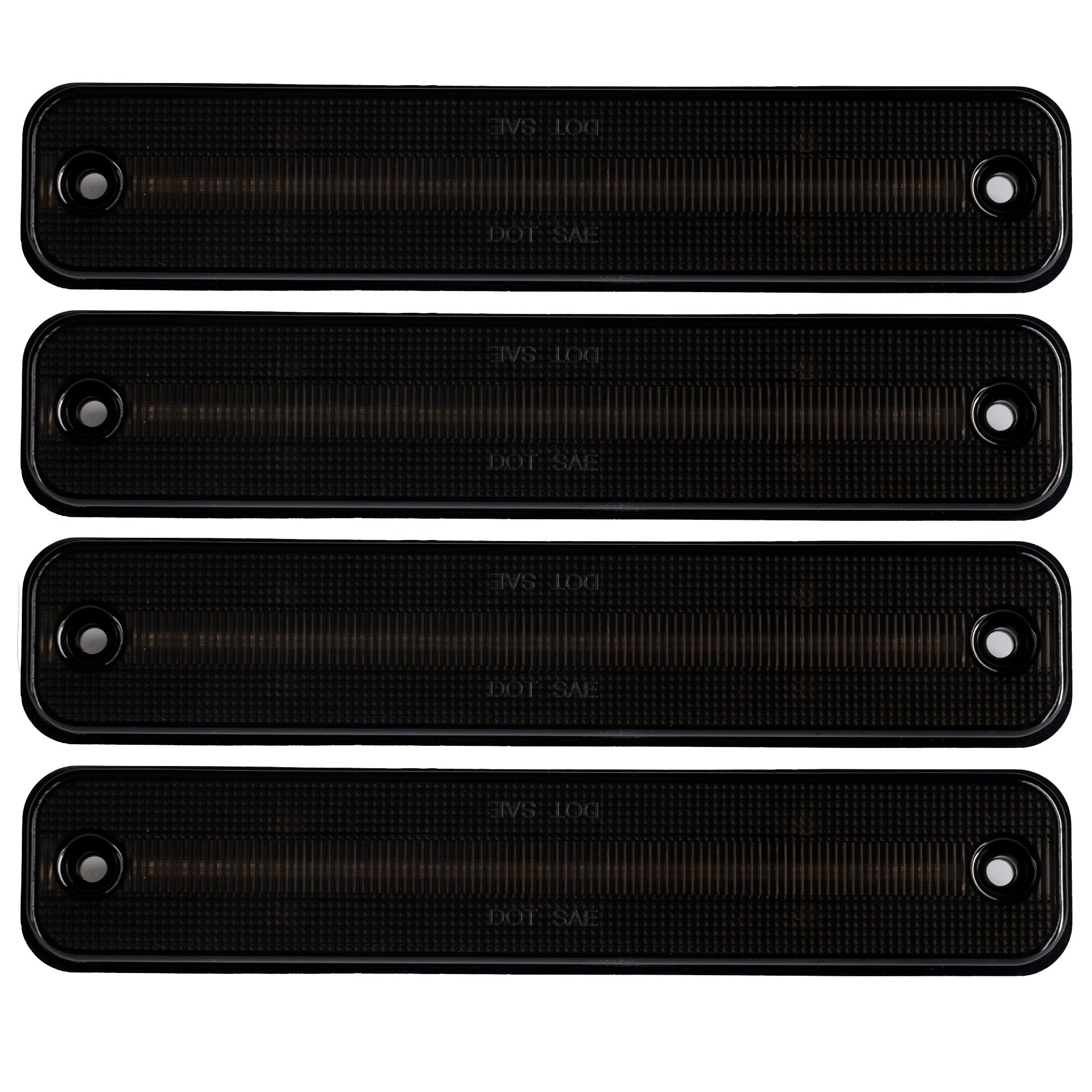 Hummer H2 02-10 Front & Rear LED Fender Lights 4 Piece Kit Includes 2 AMBER LEDs & 2 RED LEDs - Smoked Lens