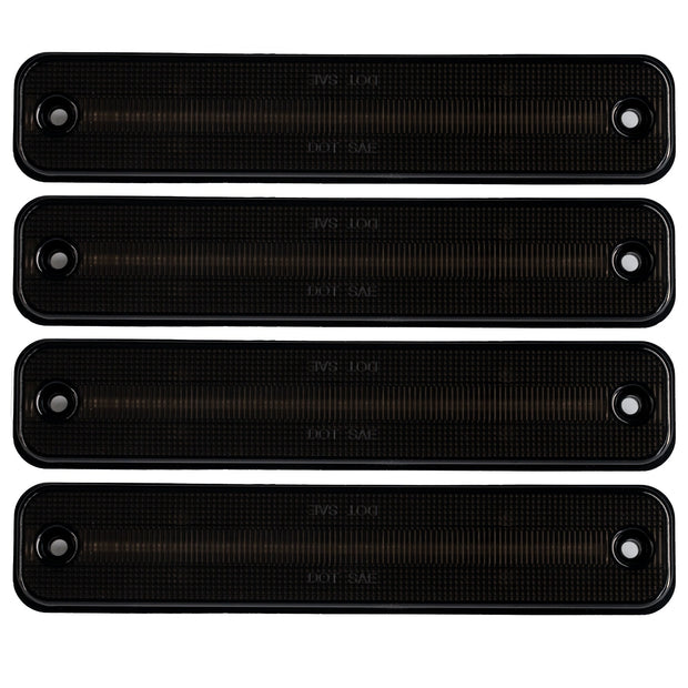 Hummer H2 02-10 Front & Rear LED Fender Lights 4 Piece Kit Includes 2 AMBER LEDs & 2 RED LEDs - Smoked Lens