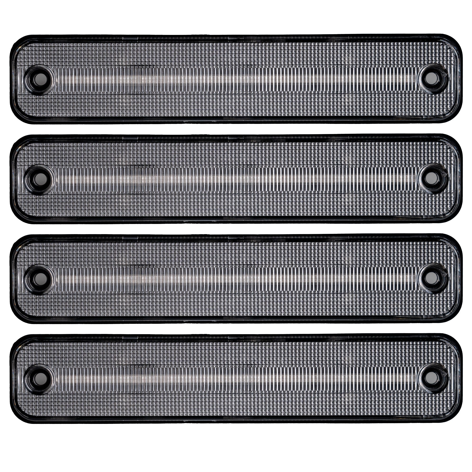 Hummer H2 02-10 Front & Rear LED Fender Lights 4 Piece Kit Includes 2 AMBER LEDs & 2 RED LEDs - Clear Lens