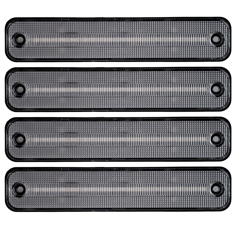 Hummer H2 02-10 Front & Rear LED Fender Lights 4 Piece Kit Includes 2 AMBER LEDs & 2 RED LEDs - Clear Lens