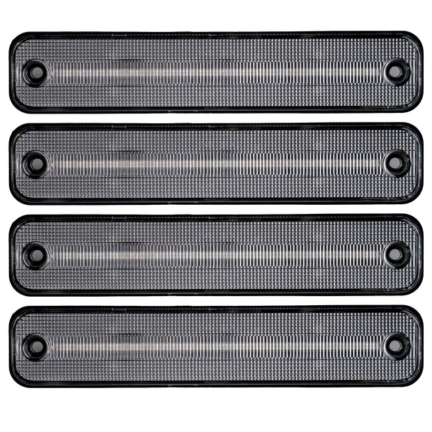 Hummer H2 02-10 Front & Rear LED Fender Lights 4 Piece Kit Includes 2 AMBER LEDs & 2 RED LEDs - Clear Lens