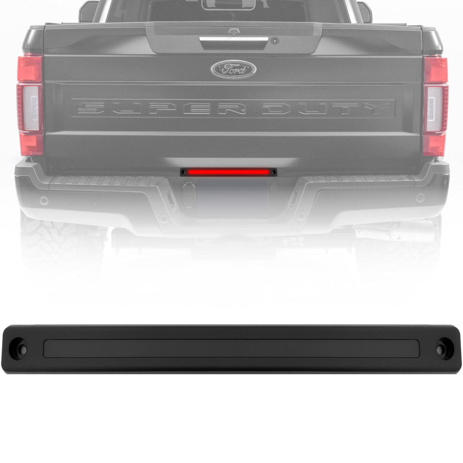 Ford Superduty 17-23 Mini LED Tailgate Light Bar w/ Smooth OLED Red Running Lights - Plug-N-Play for all 17-23 Ford Superduty Dually Trucks - Smoked - Image 4