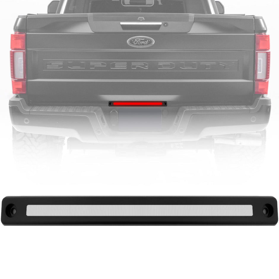 Ford Superduty 17-23 Mini LED Tailgate Light Bar w/ Smooth OLED Red Running Lights - Plug-N-Play for all 17-23 Ford Superduty Dually Trucks - Clear - Image 2