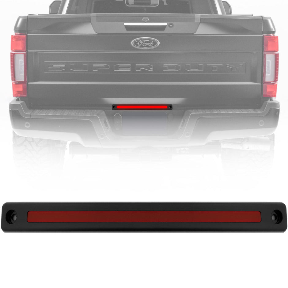 Ford Superduty 17-23 Mini LED Tailgate Light Bar w/ Smooth OLED Red Running Lights - Plug-N-Play for all 17-23 Ford Superduty Dually Trucks - Red
