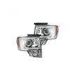 Ford F150 & RAPTOR 09-14 PROJECTOR HEADLIGHTS w/ Ultra High Power Smooth OLED HALOS & DRL (Attn: Does NOT fit 13-14 Lariat, King Ranch, FX2, FX4, or RAPTOR with OEM Projectors & HIDs) - Clear / Chrome