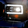 Ford Superduty 99-04 F250/F350/F450/F550 PROJECTOR HEADLIGHTS w/ Ultra High Power Smooth OLED HALOS & DRL - Clear / Chrome