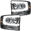 Ford Superduty 99-04 F250/F350/F450/F550 PROJECTOR HEADLIGHTS w/ Ultra High Power Smooth OLED HALOS & DRL - Clear / Chrome - Image 3